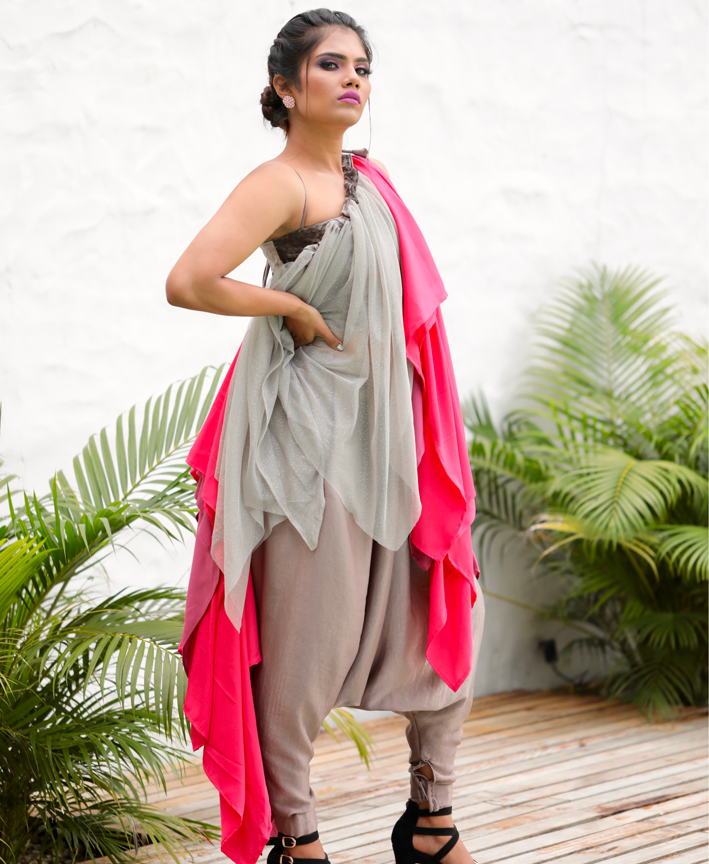 The Avant-Garde Draped Fusion Set